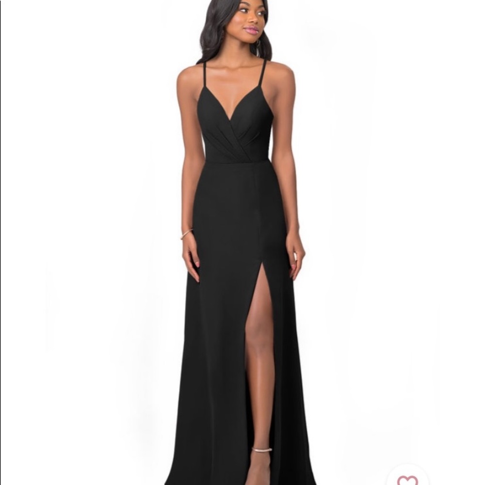 Azazie black bridesmaids dress